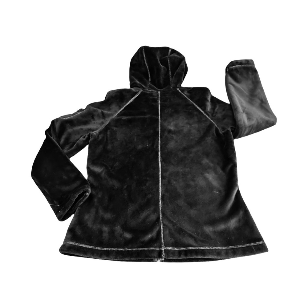 Kristen Blake Charcoal Teddy Jacket with Hood - Picture 3 of 8